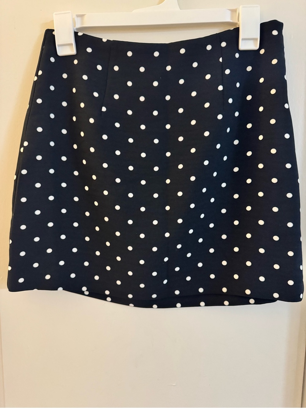 Size 4 - A New Day Polka Dot A-Line Mini Skirt - Black